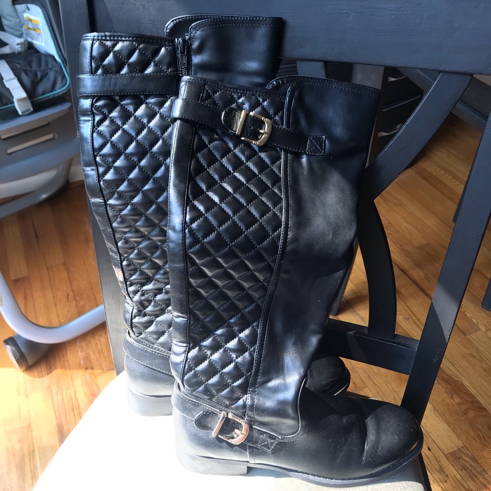 White Mountain Quilted Riding Boots